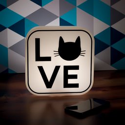 Luminária Box Cat Lovers Led Polietileno - 3