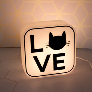 Luminária Box Cat Lovers Led Polietileno