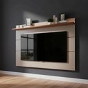 Ver imagem 1 de Painel Moderno para Tv até 65 Polegadas Off White Freijó