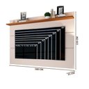 Ver imagem 4 de Painel Moderno para Tv até 65 Polegadas Off White Freijó