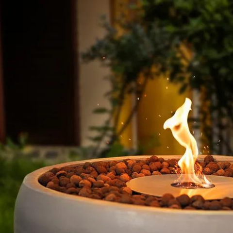 Lareira Ecológica Externa Cimento Queimador Inox 304 - Porak Bacia 80 cm