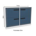 Ver imagem 4 de Sapateira Valência 4 Portas Azul/branco - Politono