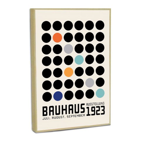 Quadro Decorativo Bauhaus 1923 Sepia com Moldura Filete
