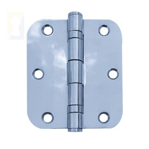 Dobradiça Polida C-redondo Inox com Rolamento 3 ½ X 3