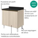 Ver imagem 4 de Balcão com Tampo 2 Portas MDF 80 cm Kali 1222322 Bianco Toq Nicioli
