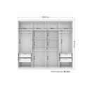 Ver imagem 6 de Guarda Roupa Casal 8 Portas e 4 Gavetas c/ Pés Master Vip 8.4 Atacama - Santos Andirá