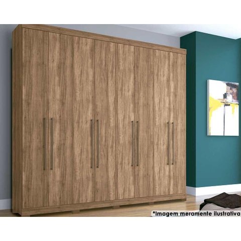 Guarda Roupa Casal 8 Portas e 4 Gavetas c/ Pés Master Vip 8.4 Atacama - Santos Andirá