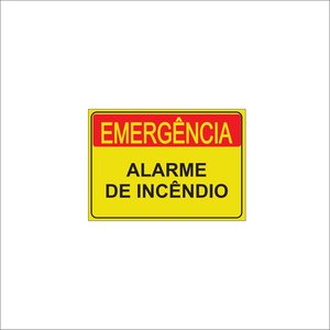 Placa - Alarme de Incêndio - 20cm X 15cm