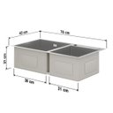 Ver imagem 3 de Cuba Cozinha Gourmet Nápoles Dupla Aço Inox 304 Goldenx