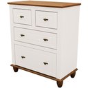 Ver imagem 2 de Cômoda para Quarto Closet 4 Gavetas 90cm Provençal Alegra S05 Off White Nogueira - Lyam Decor