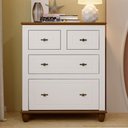 Ver imagem 4 de Cômoda para Quarto Closet 4 Gavetas 90cm Provençal Alegra S05 Off White Nogueira - Lyam Decor
