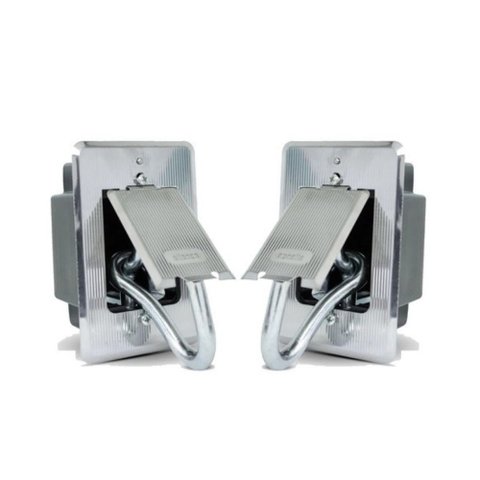 Kit 2 Un Suporte Gancho Embutir Armar Rede Descanso Cromado Inox