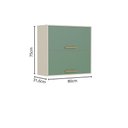 Ver imagem 2 de Armário Aéreo 80cm 2 Portas Basculantes Verde Bertolini