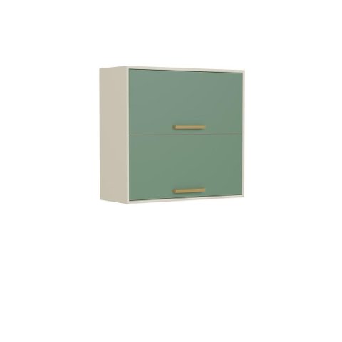 Armário Aéreo 80cm 2 Portas Basculantes Verde Bertolini