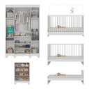 Ver imagem 7 de Conjunto de Quarto Aurora 4 Portas 6 Gavetas MDP-MDF Branco Multimóveis