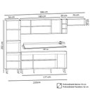 Ver imagem 4 de Armário de Cozinha Modulada 5 Peças CP17 Balcão com Tampo Castanho/Preto - Lumil Lumil Móveis