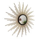 Ver imagem 2 de Espelho decorativo de parede redondo com moldura palitada Órion Dourado