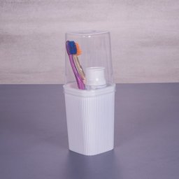 Kit Porta Sabonete Líquido 420ml e Porta Escova de Dente - 2