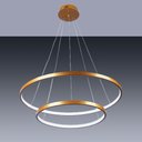 Ver imagem 3 de Pendente Lustre Led Moderno 2 Aros Arcos Anéis 40cm e 60cm Atenas 45w 6500k Bivolt Pronto para Insta