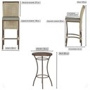 Ver imagem 2 de Mesa Bistrô e 2 Banquetas Roma Marrom Corda Estofado 7 Trama Rami