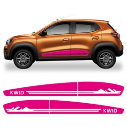 Kit Adesivo Renault Kwid Faixa Lateral Porta 2017/2022 Kwd14 Rosa Teu Adesivo - 1
