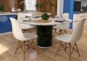 Ver imagem 2 de Kit 4 Cadeiras Eames Branca com Pés de Madeira Decorativas Eiffel Charles AJL STORE kit Cadeira