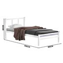 Ver imagem 4 de Cama de Aço Solteiro Tubular 0.78 Branca Jane Shop Jm