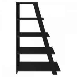 Estante para Livros Star 4 Prateleiras Preto - Artany Móveis - 4