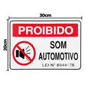 Ver imagem 2 de Combo 3 Placas De Sinalização Proibido Som Automotivo 30x20 Acesso - S-233/1 F9e