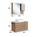 Ver imagem 3 de Conjunto Banheiro Gabinete com Cuba e Espelheira Toalheiro 80cm Suspenso Multimóveis Crpro-CON036