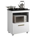 Ver imagem 2 de Balcão para Cooktop 5 Bocas Salvia Kaiki Móveis:branco