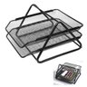 Organizador Documento Duplo Bandeja Escritorio Mesa Trabalho Home Office Suporte Arquivo Caderno - 1