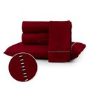 Ver imagem 7 de Jogo Lençol Cama Box Queen 3 Peças 400 Fios Micropercal Poliéster com Elástico Ponto Palito Liso