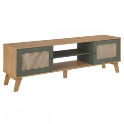 Rack para TV Até 75 Polegadas Charlotte 2 Portas Carvalho/Menta - Artely Móveis - 2