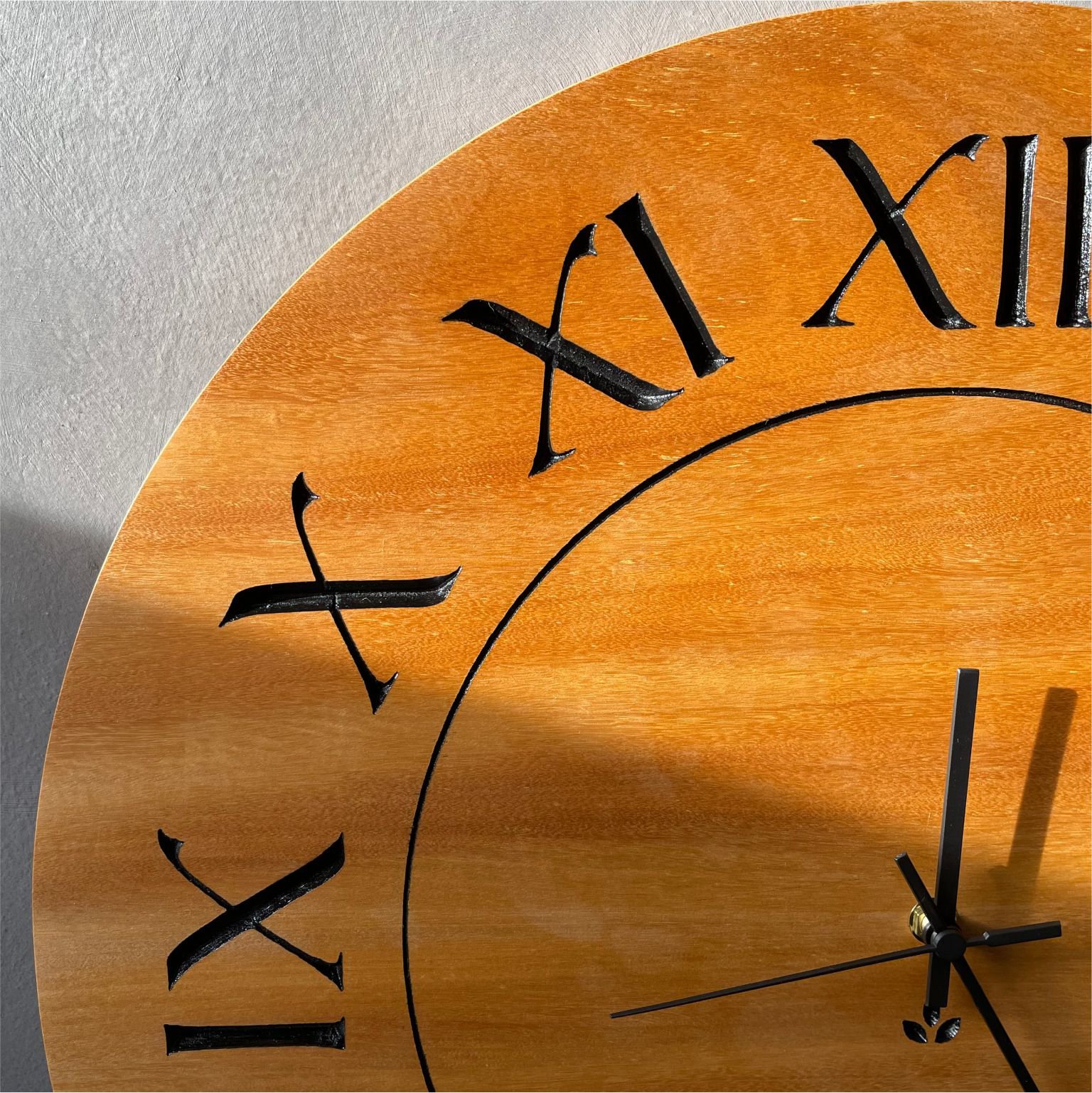 Relógio de Parede Decorativo Grande em Madeira Nobre 50cm - 4