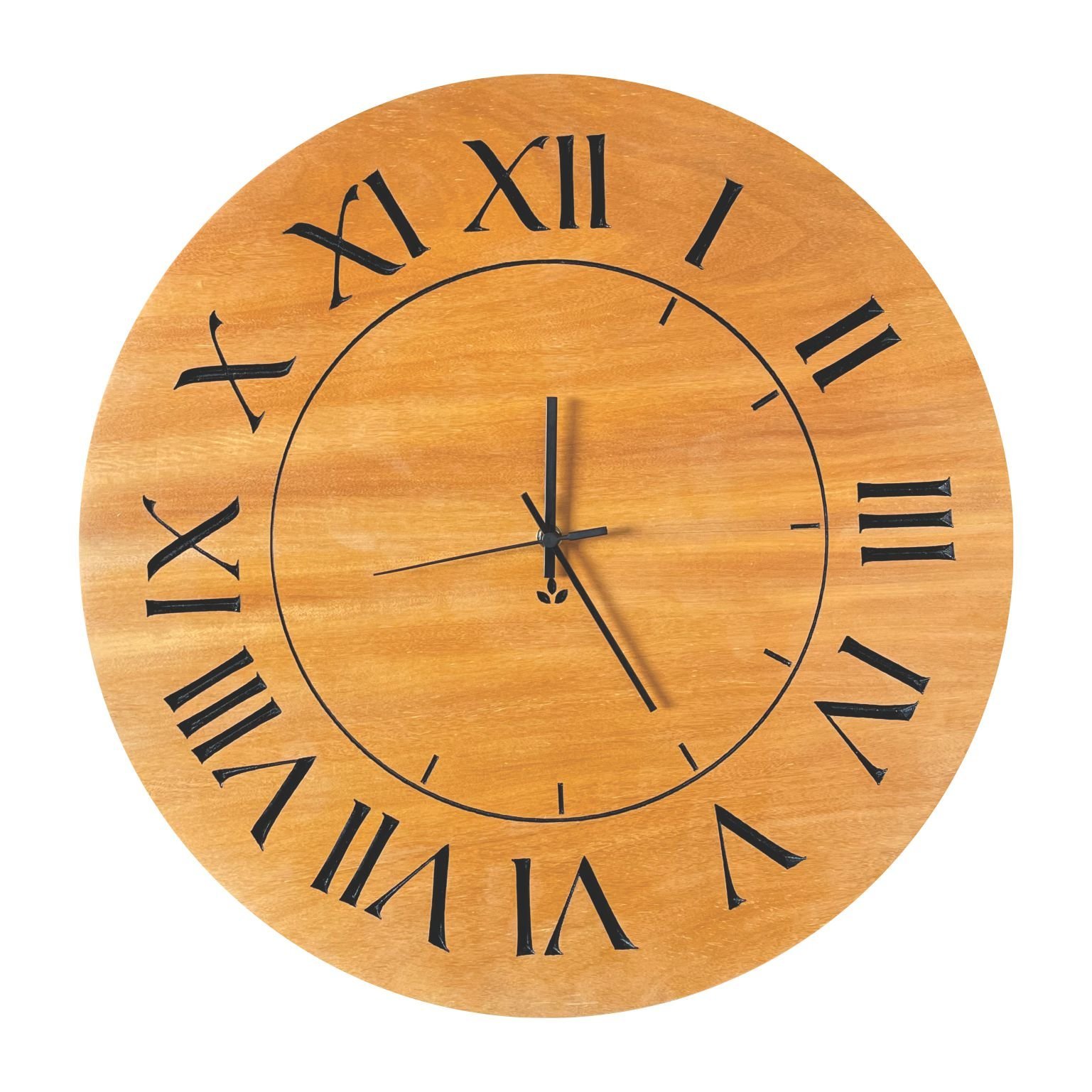 Relógio de Parede Decorativo Grande em Madeira Nobre 50cm - 1