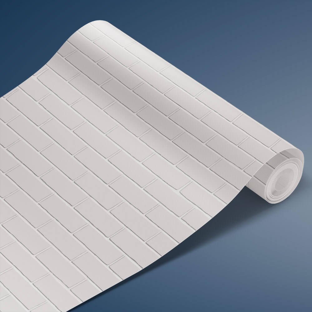 Papel de Parede Tijolos Brancos 1 Arte Destaque 3,50 Metros - 3