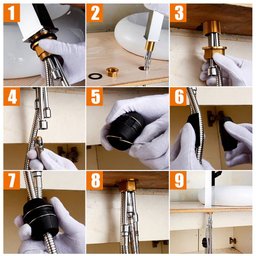 Torneira Monocomando 360 Preta Luxo Regulavel Filtro Cozinha Gourmet Quente Frio Cuba Mesa Bancada - 8