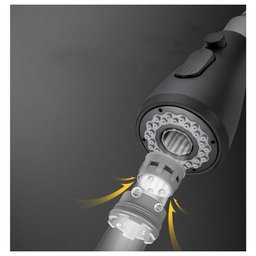 Torneira Monocomando 360 Preta Luxo Regulavel Filtro Cozinha Gourmet Quente Frio Cuba Mesa Bancada - 6