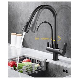 Torneira Monocomando 360 Preta Luxo Regulavel Filtro Cozinha Gourmet Quente Frio Cuba Mesa Bancada - 4