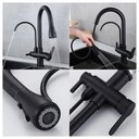 Ver imagem 7 de Torneira Monocomando 360 Preta Luxo Regulavel Filtro Cozinha Gourmet Quente Frio Cuba Mesa Bancada