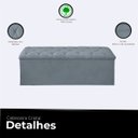 Ver imagem 3 de Recamier Bau Estofado Casal Padrão Anita 140 Cm Veludo