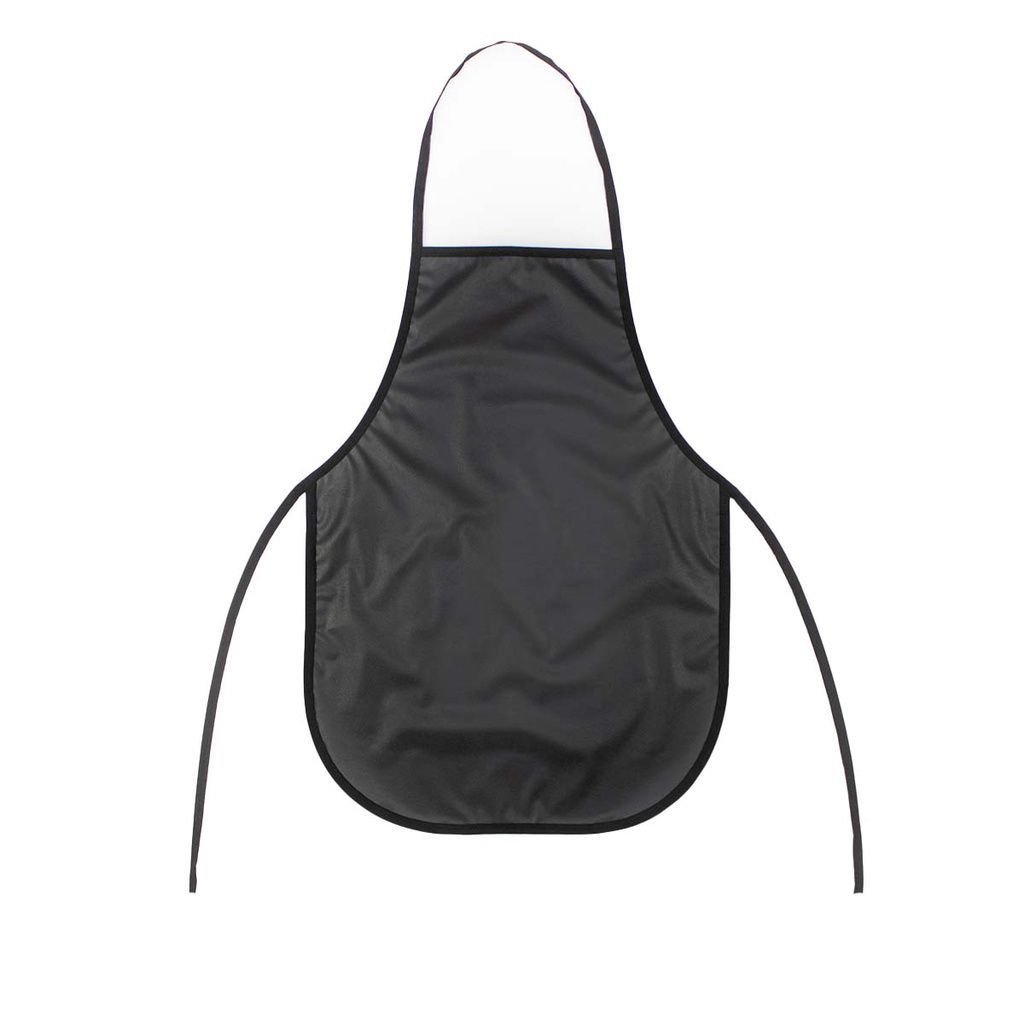 Kit 20 Unidades Avental de Cozinha e Lavanderia Impermeável Preto Liso Uniforme