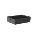 Ver imagem 1 de Cesto Flow com Tampa 34x27x9cm Preto Fechado Martiplast