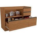 Ver imagem 2 de Balcão 120 cm 1 Porta 4 Gavetas Kappesberg Maxxi - G746