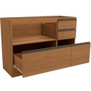 Ver imagem 3 de Balcão 120 cm 1 Porta 4 Gavetas Kappesberg Maxxi - G746