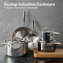 Duxtop Conjunto de Panelas e Frigideiras 10pc Aço Inoxidável Tri-ply - 2