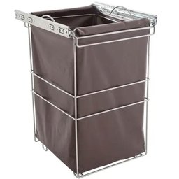 Cesto Tulha Aramado Deslizante para Roupa Suja Banheiro Lavanderia 33x59cm Masutti - 3