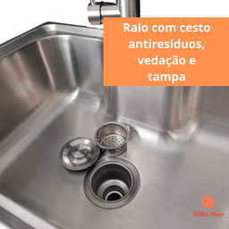 Cuba Gourmet com Acessórios e Torneira Extensível Escovada - 7