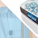 Ver imagem 3 de Cama Infantil Com Grade Branca E Voal Azul Jhulia Divaloto Com Colchão Probel Guarda Costas